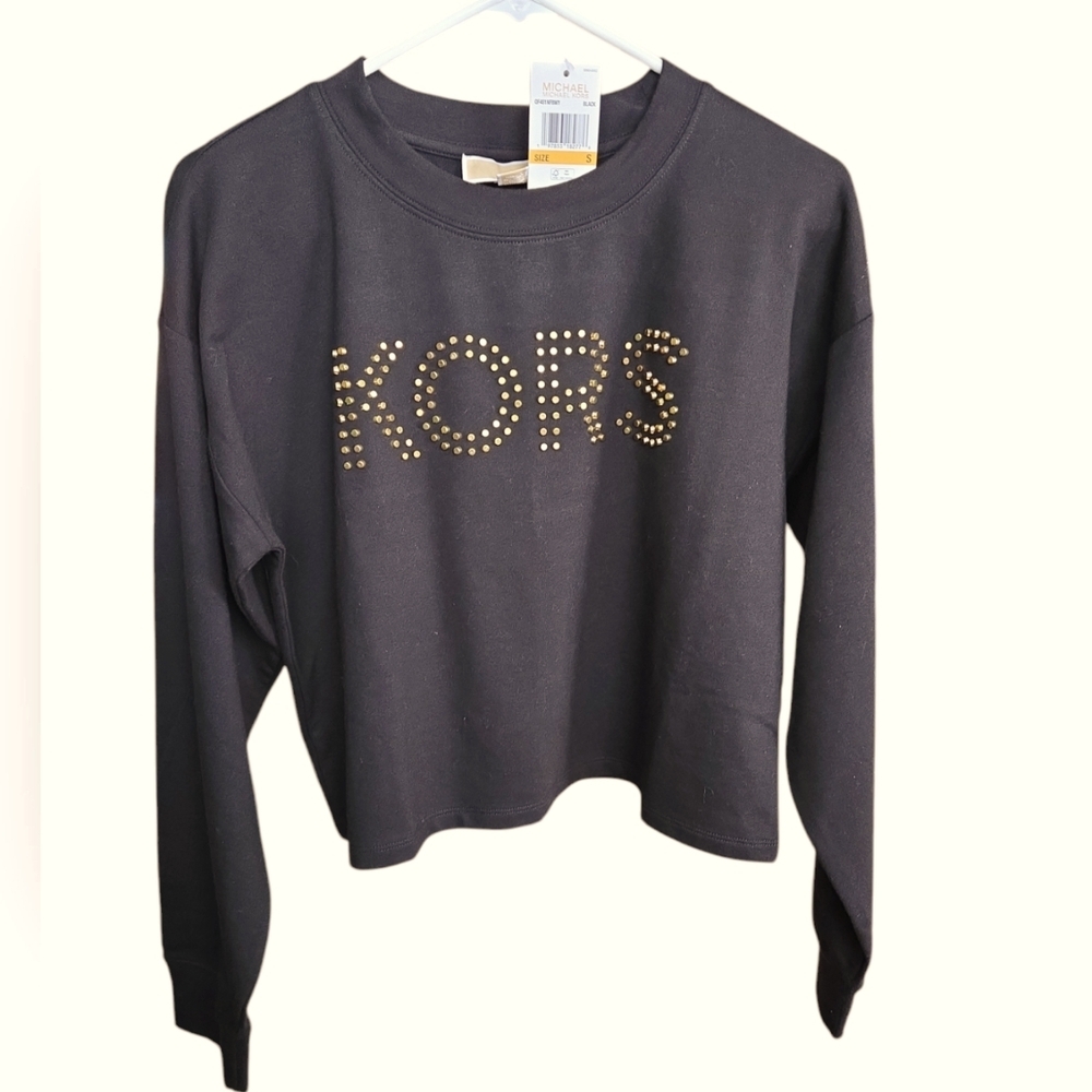 Michael Kors Cropped Sweatshirt Sz Small